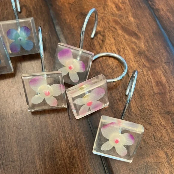 Botanical Shower Curtain Hangars- Set of 11 - Picture 4 of 4